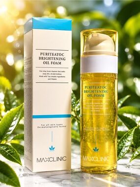 PURITEATOC Brightening Oil Foam — White & Blue